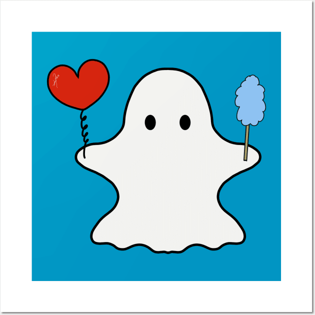 Fairground Ghosts : Heart Balloon Wall Art by Vera T.